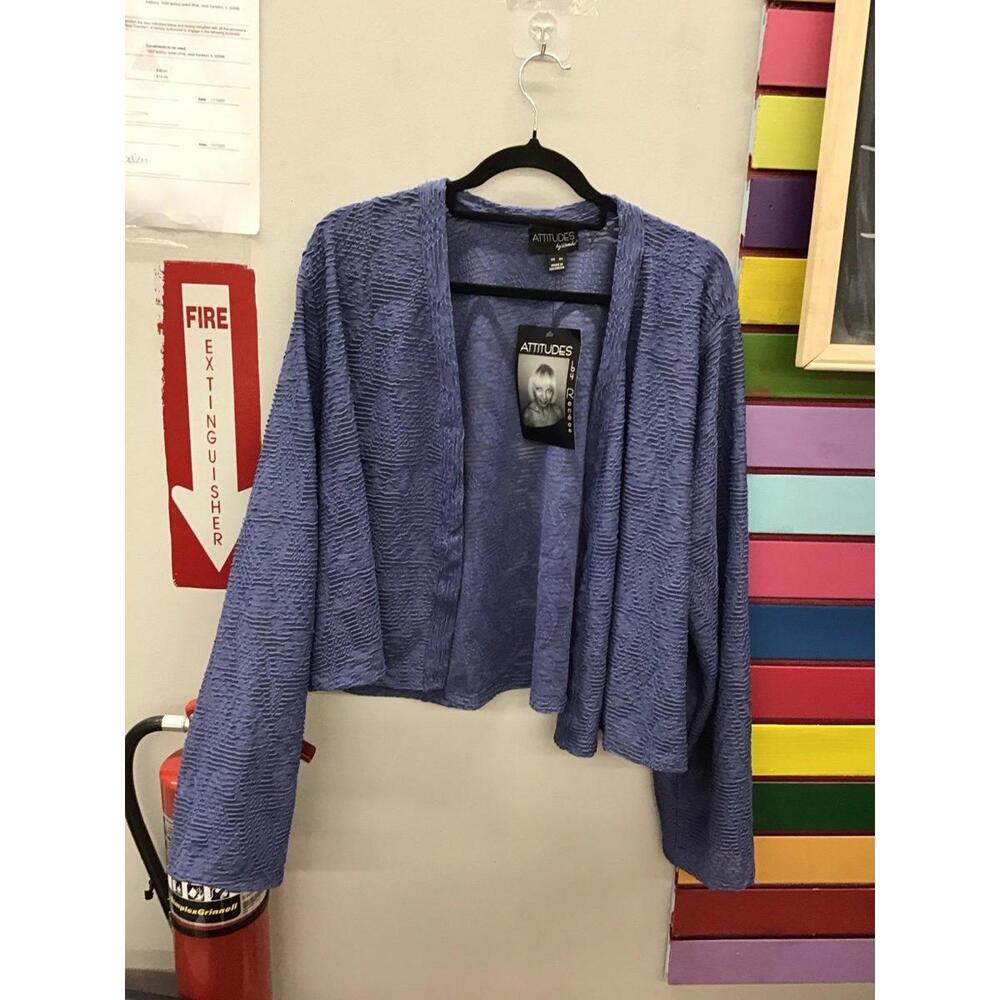 Attitudes by Renee women’s textured open front cardigan 2X Easter spring new